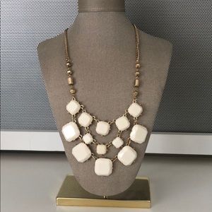 White statement necklace